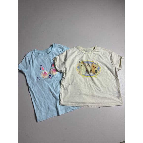Girls Sz 6/7 Lot of 17 Short Sleeve Shirts Cat & Jack & More Graphic Tees - Picture 8 of 10